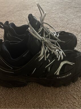 Balenciaga Black Sneakers with White Detailing